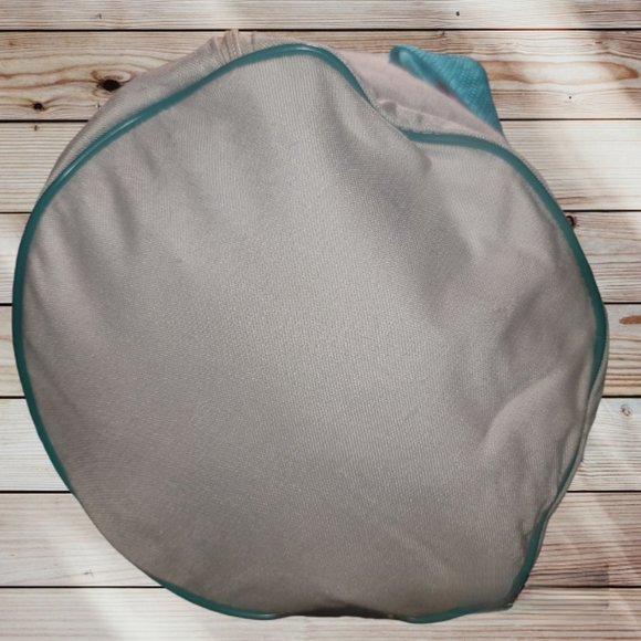 HAWAII WORLD - Vintage UNITED AIRLINES White Teal Strap Carry-On Duffle Bag - Picture 5 of 12